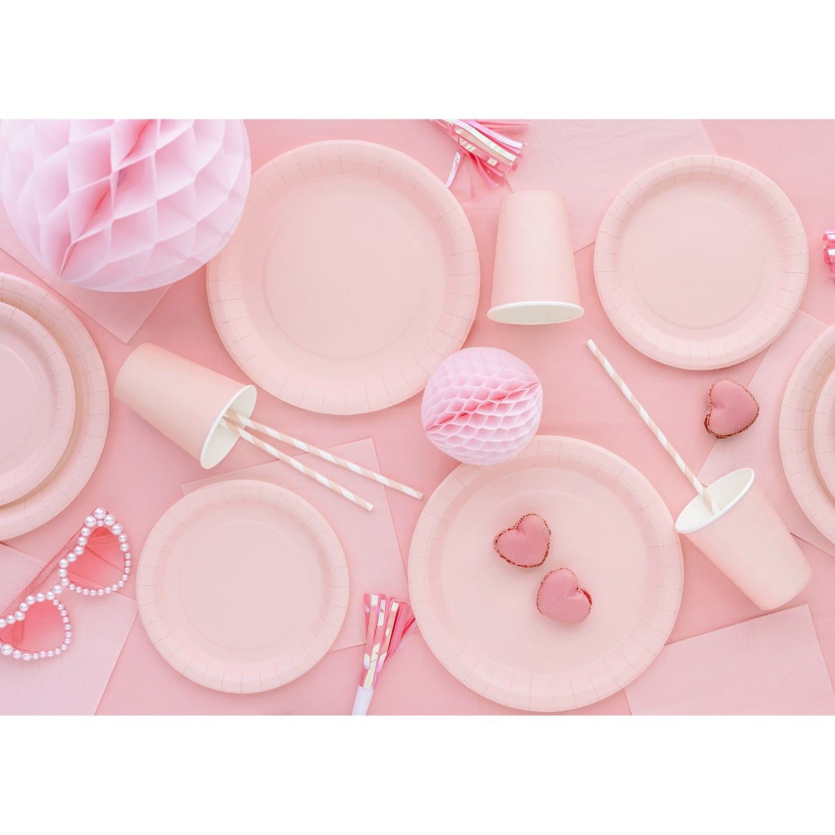 Assiettes Rose clair 23cm (6pcs)