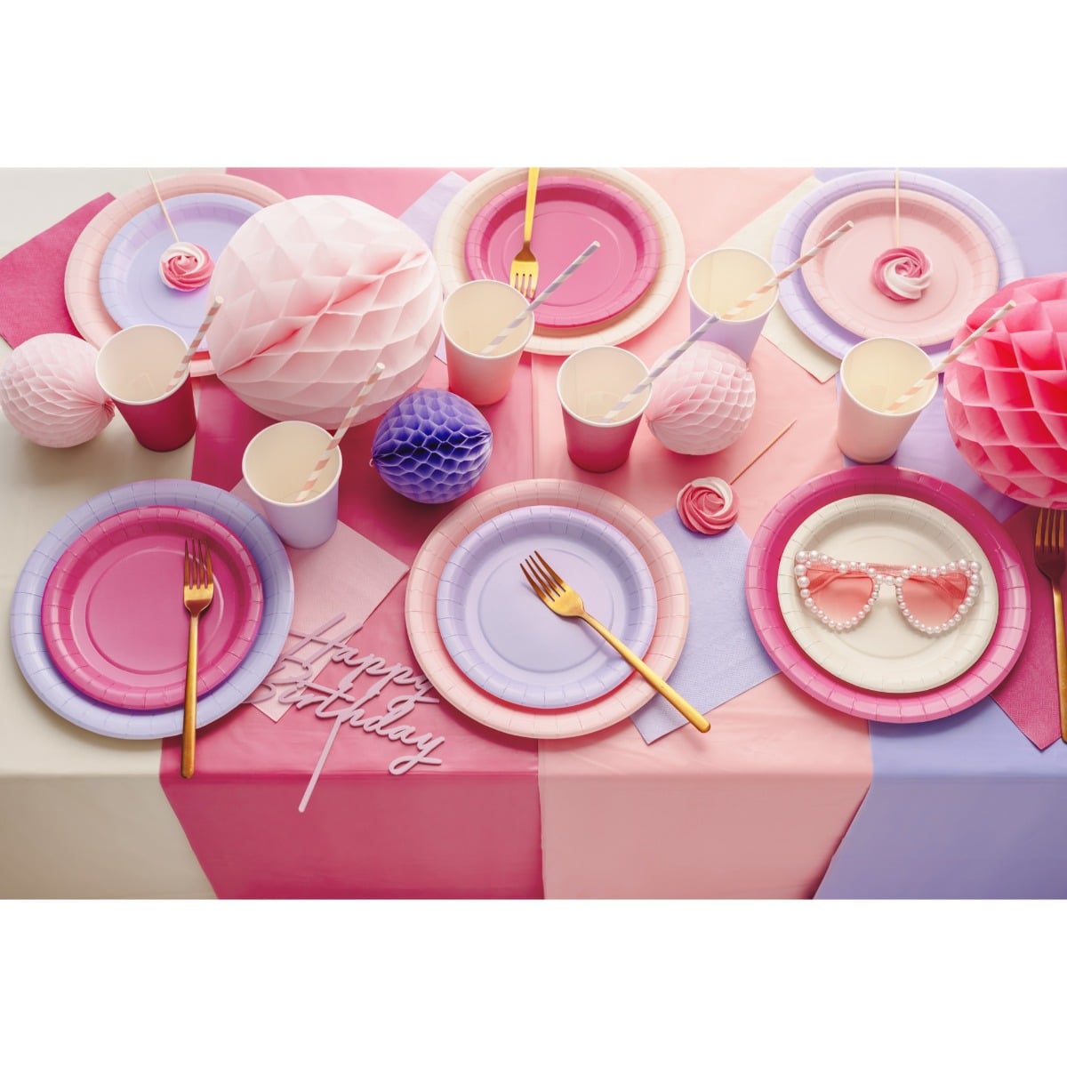 Assiettes Rose clair 23cm (6pcs)