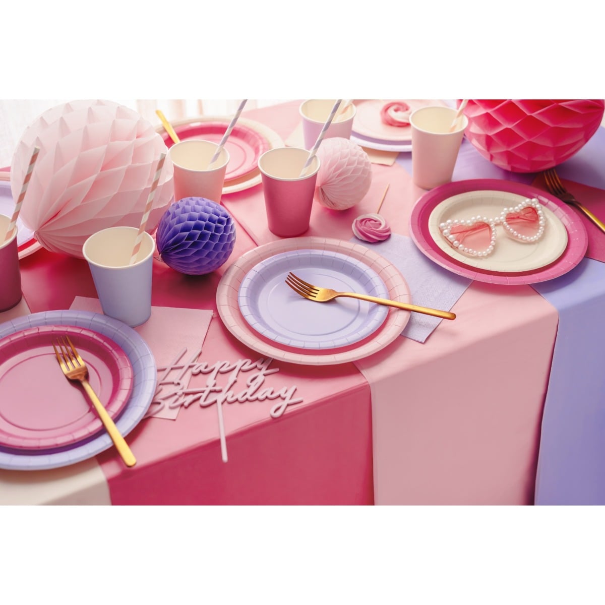 Assiettes Rose clair 23cm (6pcs)