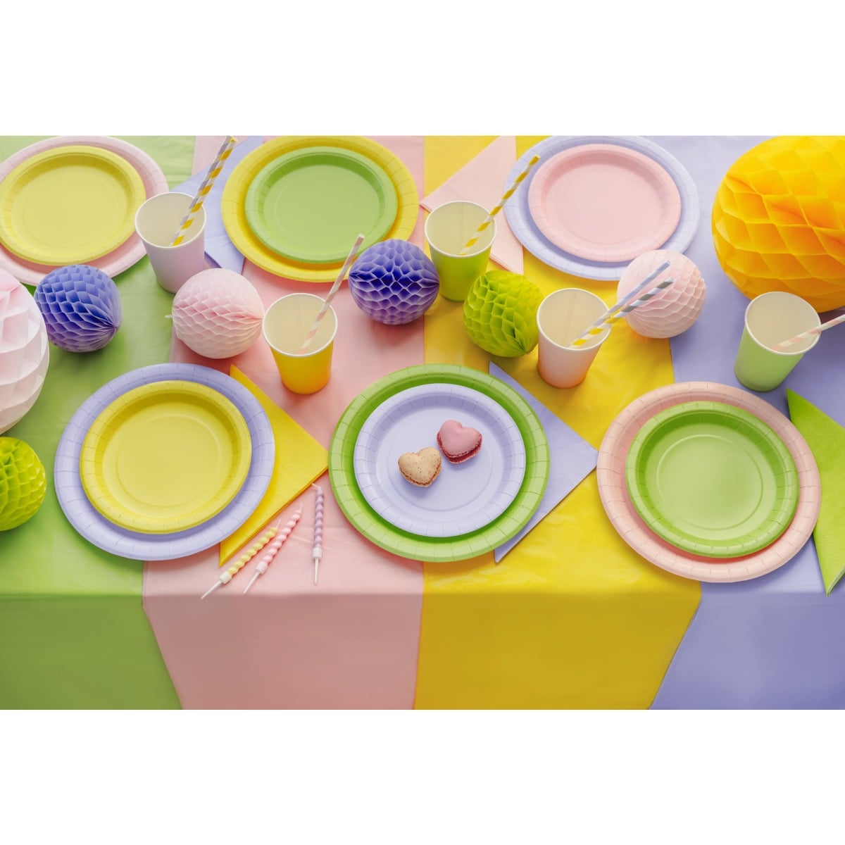 Assiettes Rose clair 23cm (6pcs)