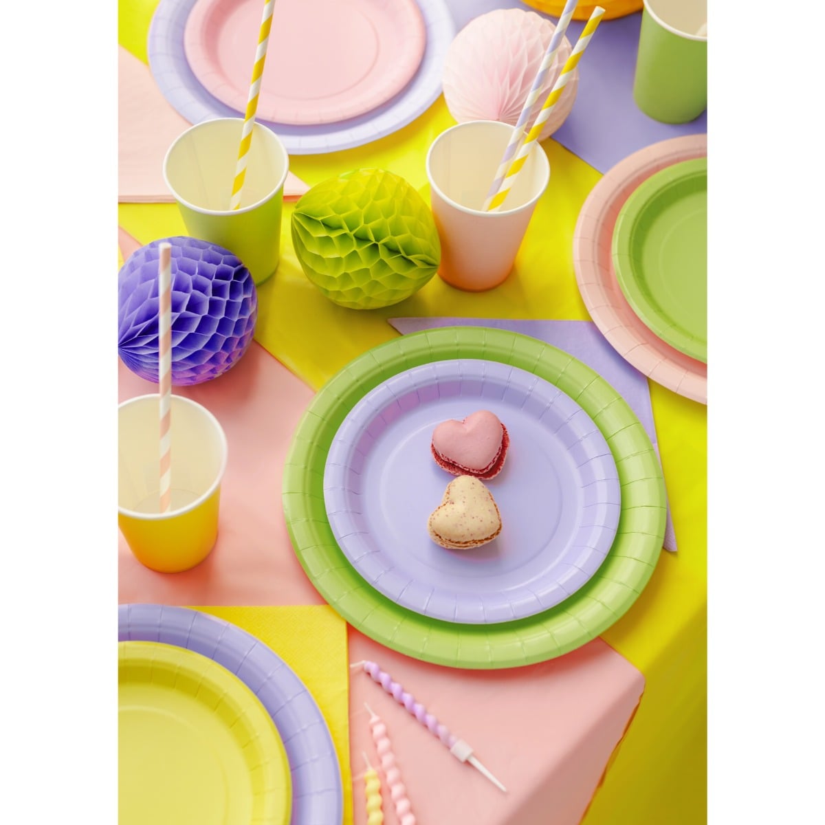 Assiettes Vert clair 23cm (6pcs)