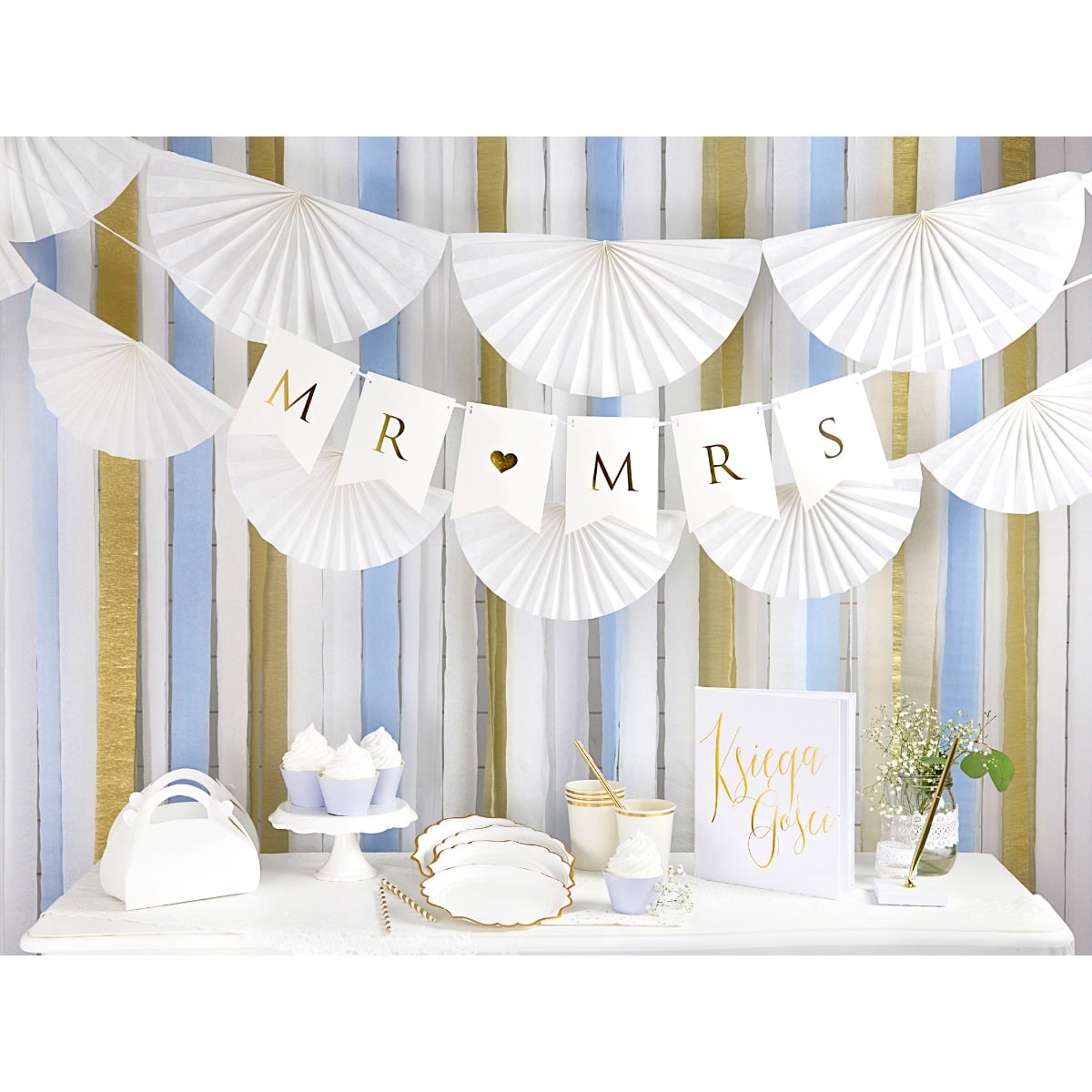Assiettes Blanches à dorure 18cm (6pcs)