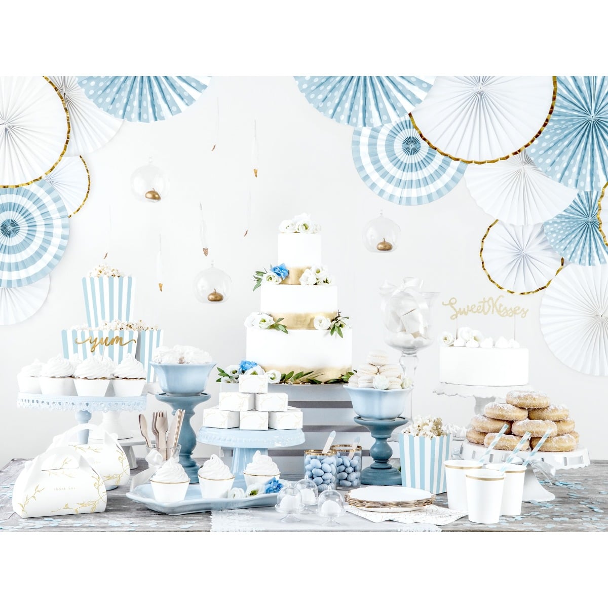 Assiettes Blanches à dorure 18cm (6pcs)