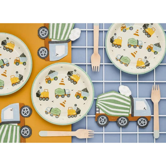 Assiettes - Véhicules de chantier (6pcs)