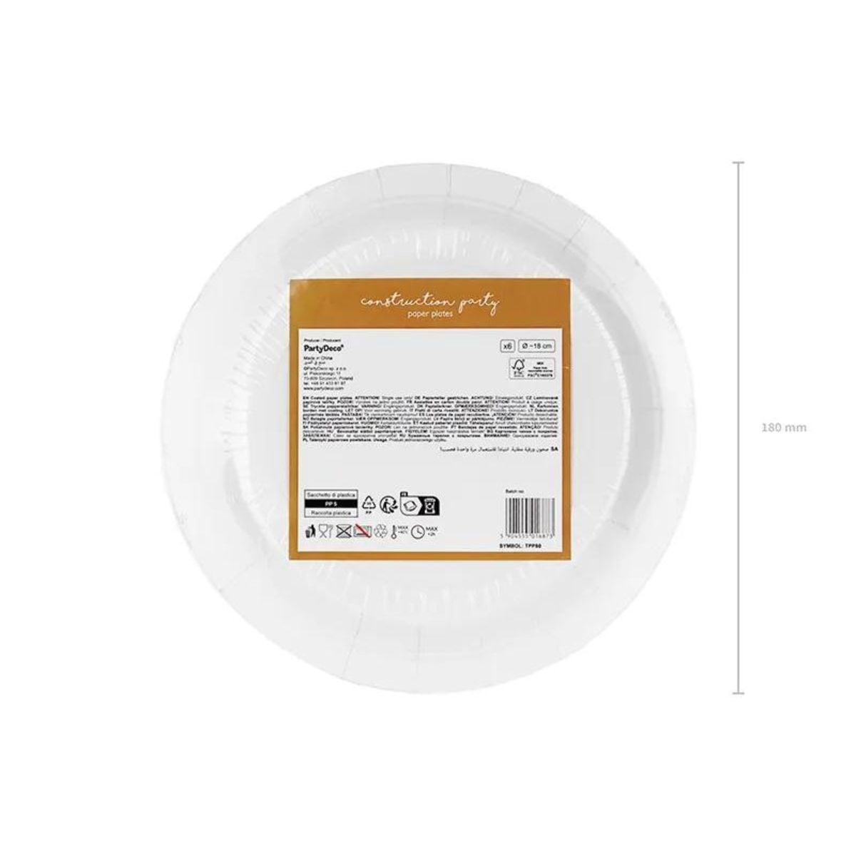 Assiettes - Véhicules de chantier (6pcs)