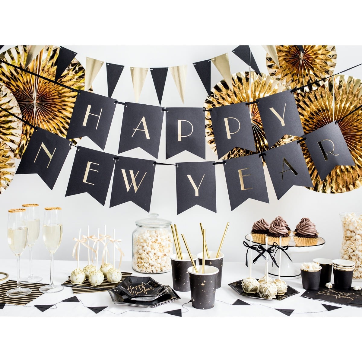 Assiettes Noir dorure (23cm)