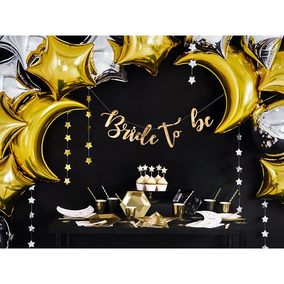 Assiettes Noir dorure (23cm)