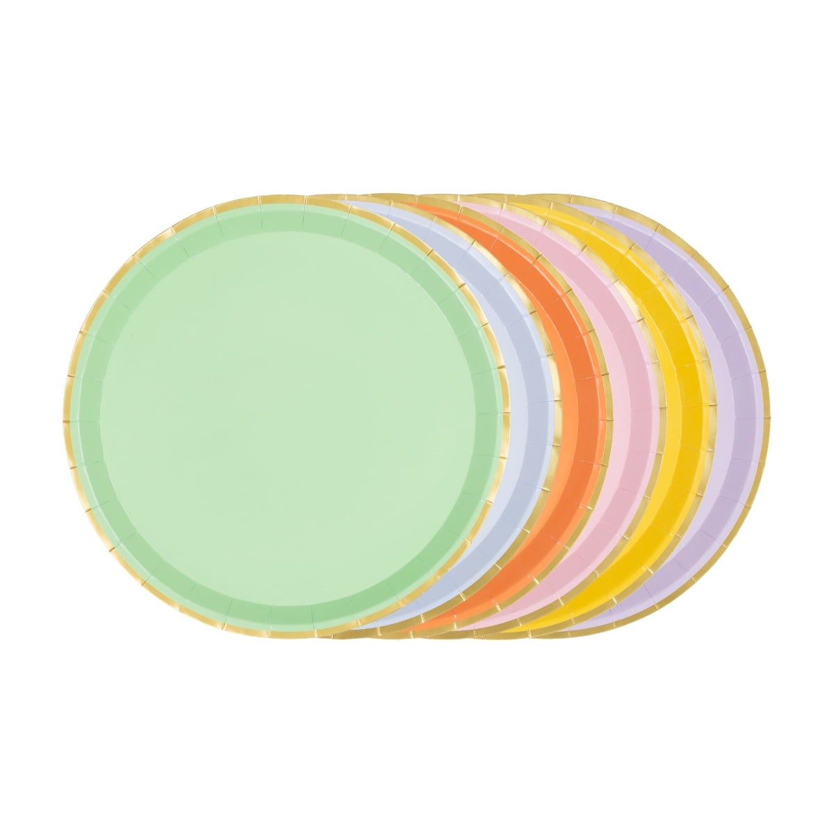 Assiettes de couleur (6pcs)