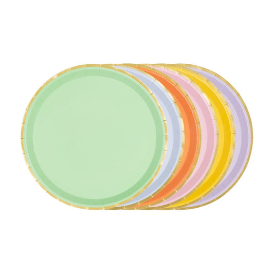 Assiettes de couleur (6pcs)