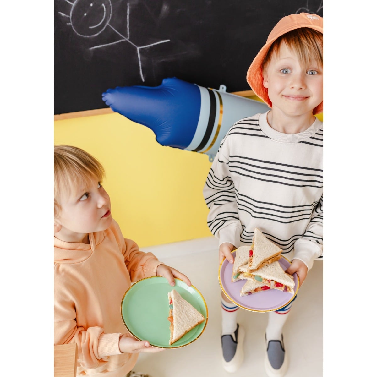 Assiettes de couleur (6pcs)