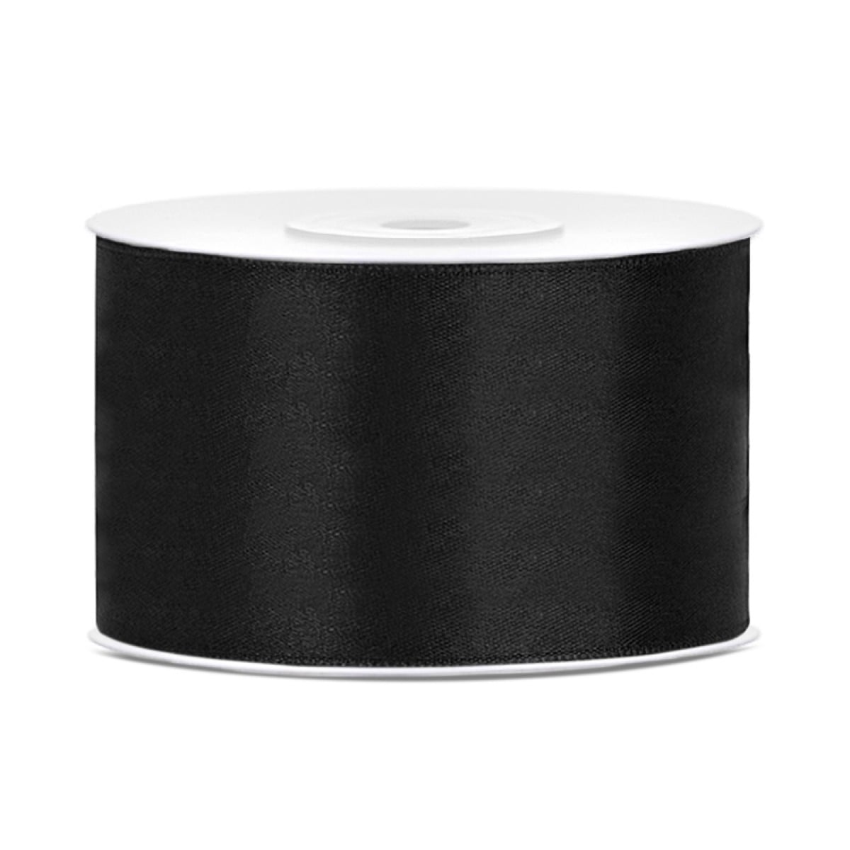 Ruban satin 38mm Noir (25m)
