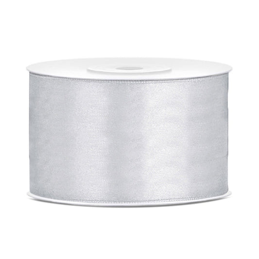 Ruban satin 38mm Argent (25m)
