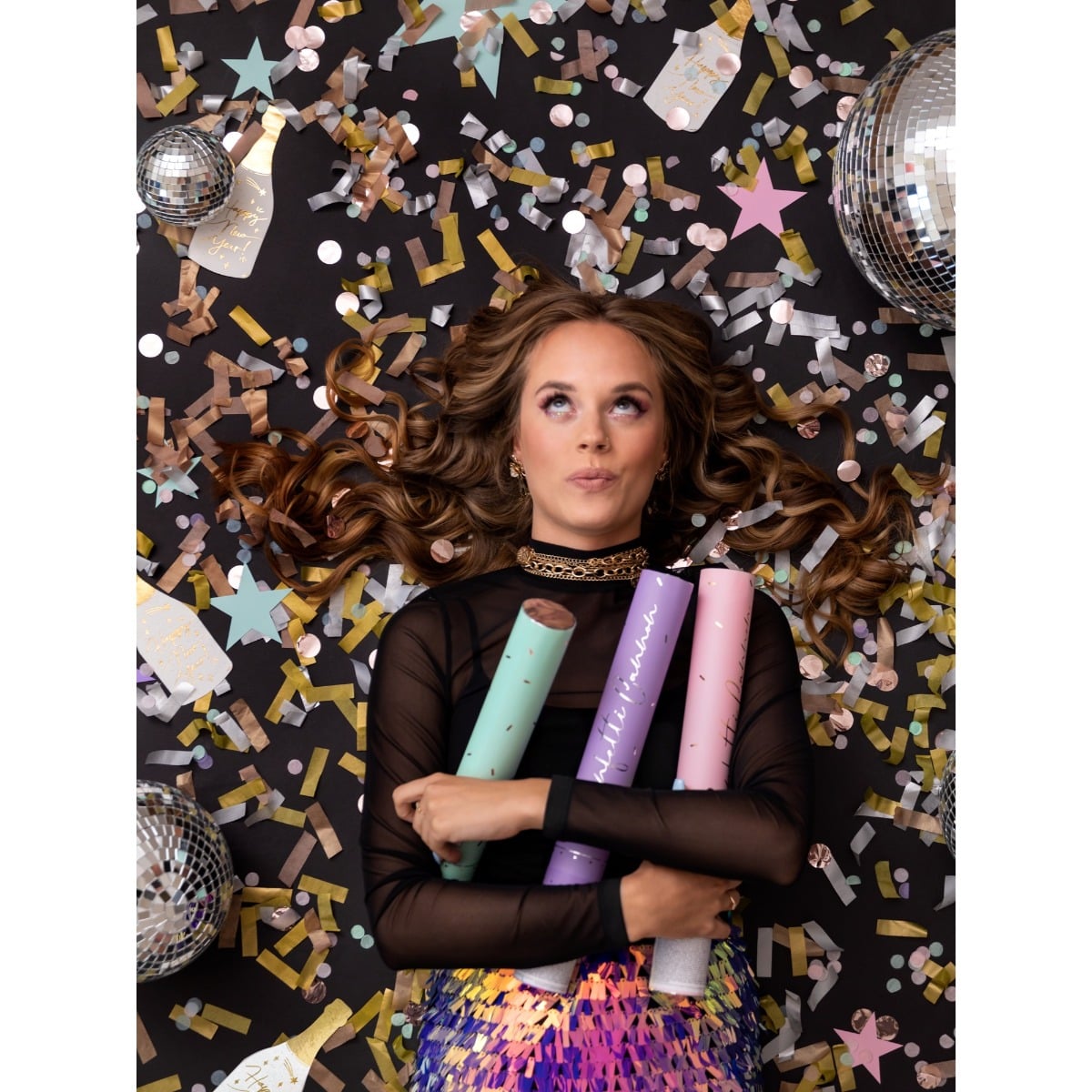 Canon à Confettis - Argent 40cm