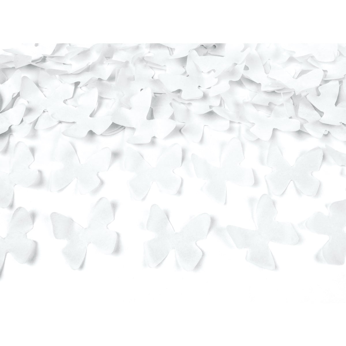 Canon à Confettis Papillons blanc - 40cm