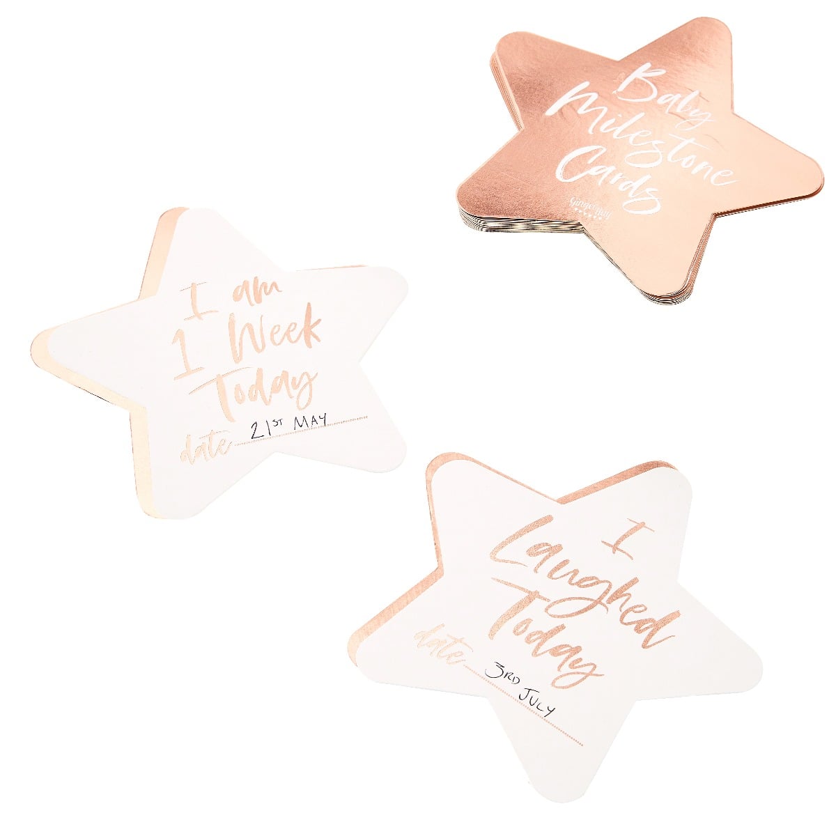 Cartes Etapes Bébé Rosegold (24pcs)