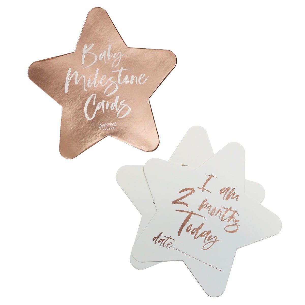 Cartes Etapes Bébé Rosegold (24pcs)