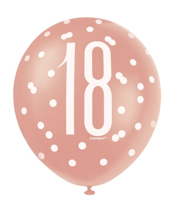 Ballons Age Rosegold 30cm (6pcs)