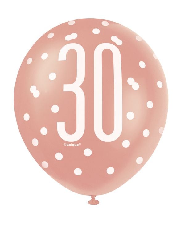 Ballons Age Rosegold 30cm (6pcs)