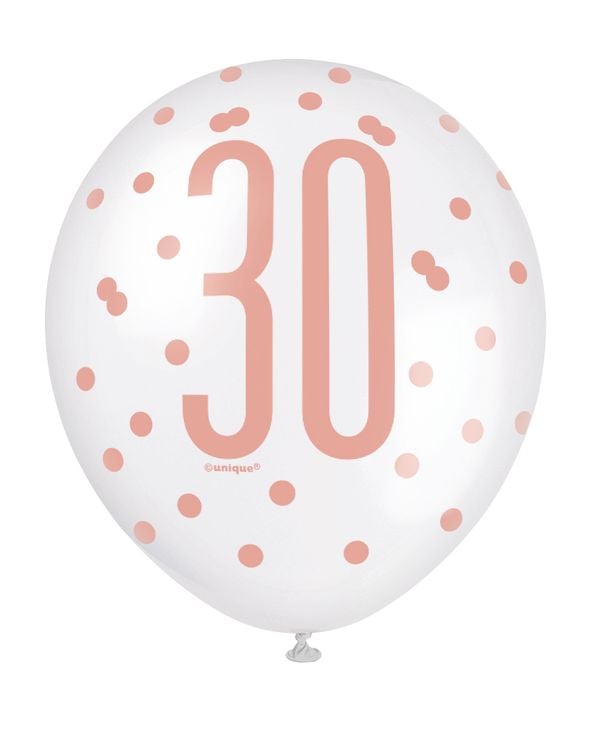 Ballons Age Rosegold 30cm (6pcs)