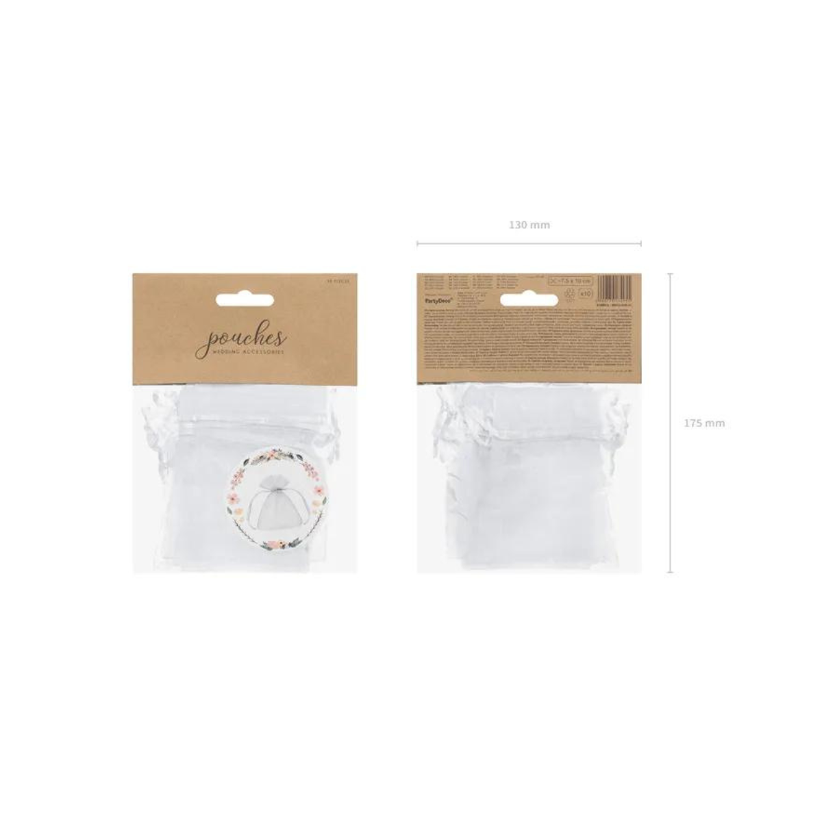 Pochettes en organza - Blanc (10pcs)