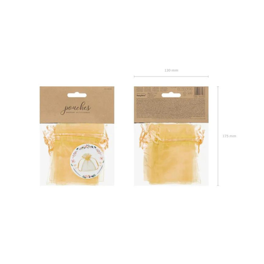 Pochettes en organza - Or (10pcs)