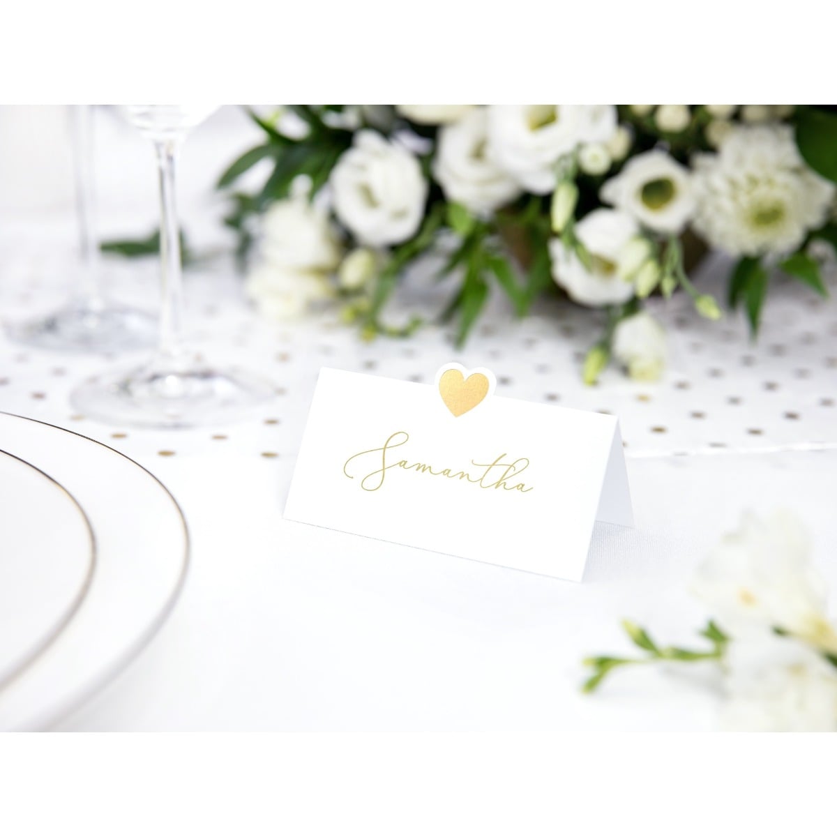 Marque place Coeur Or (10pcs)