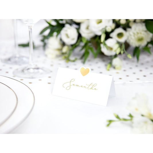 Marque place Coeur Or (10pcs)
