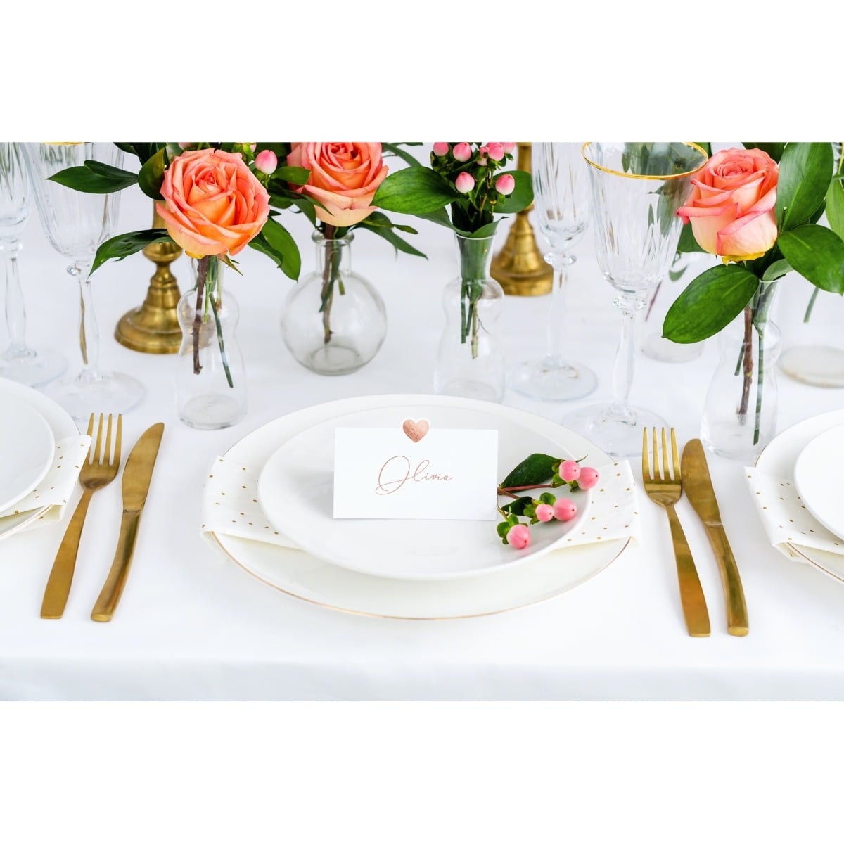 Marque place Coeur Rose gold (10pcs)