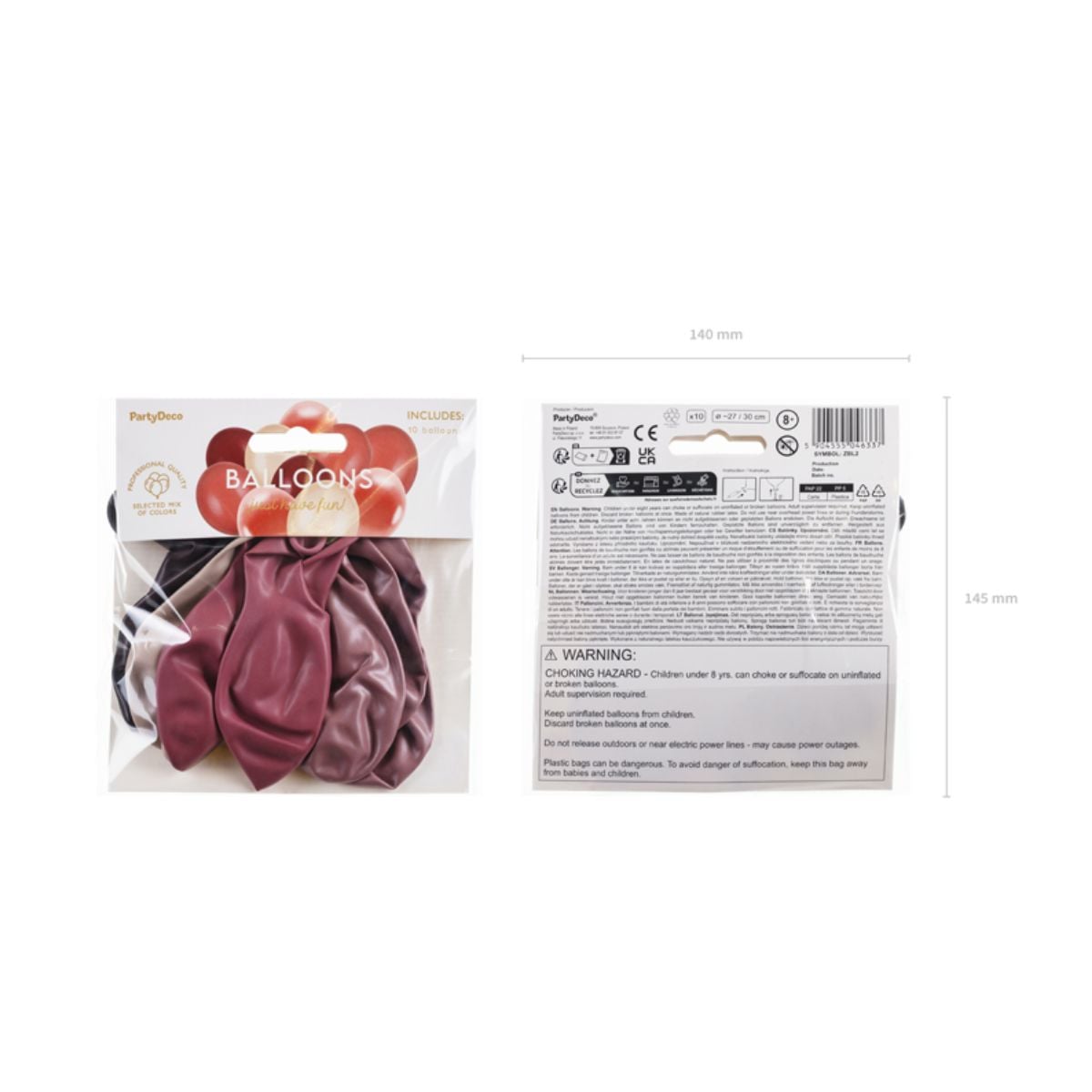Ballons latex - Mix Rose