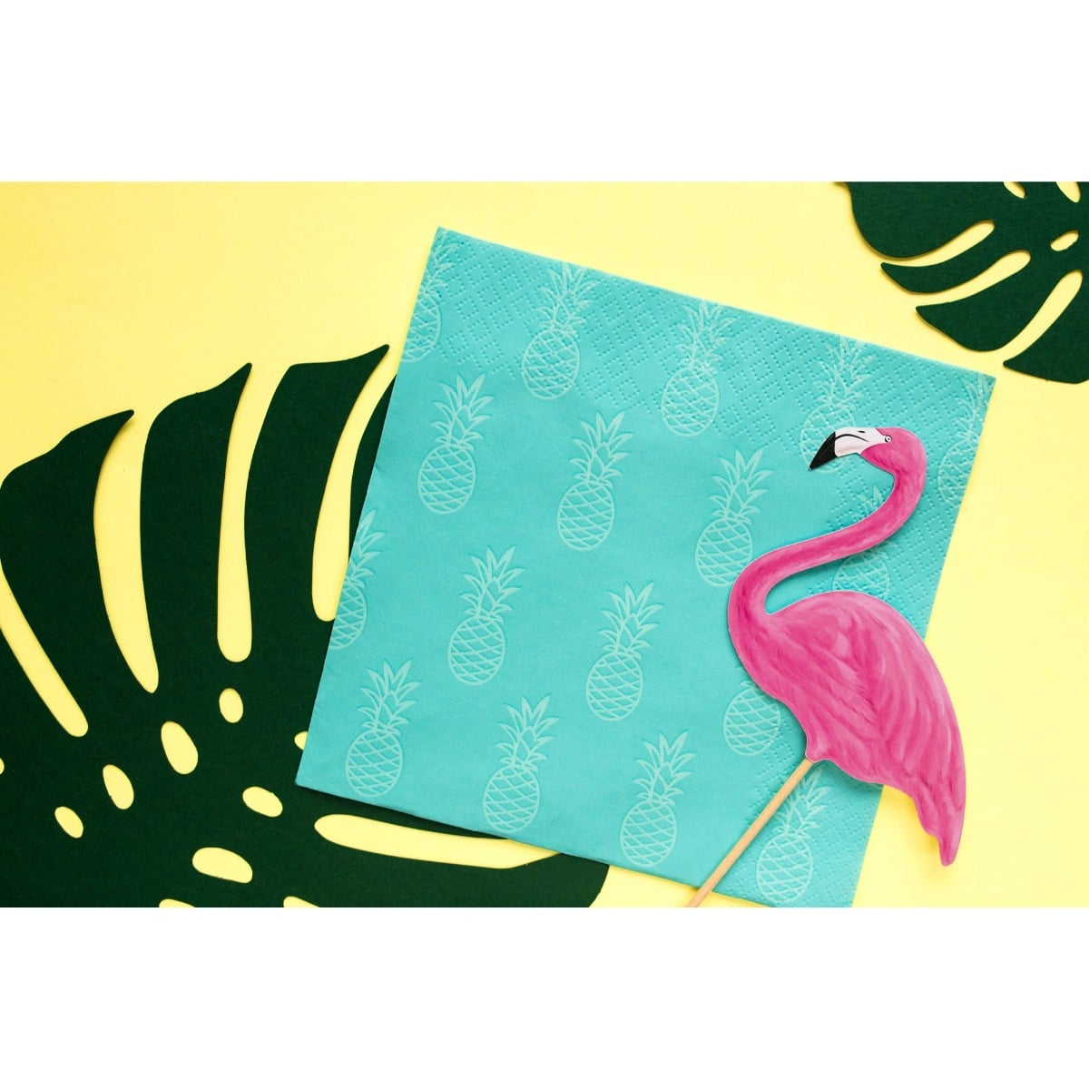 Feuilles tropicales en papier Vert (21pcs)