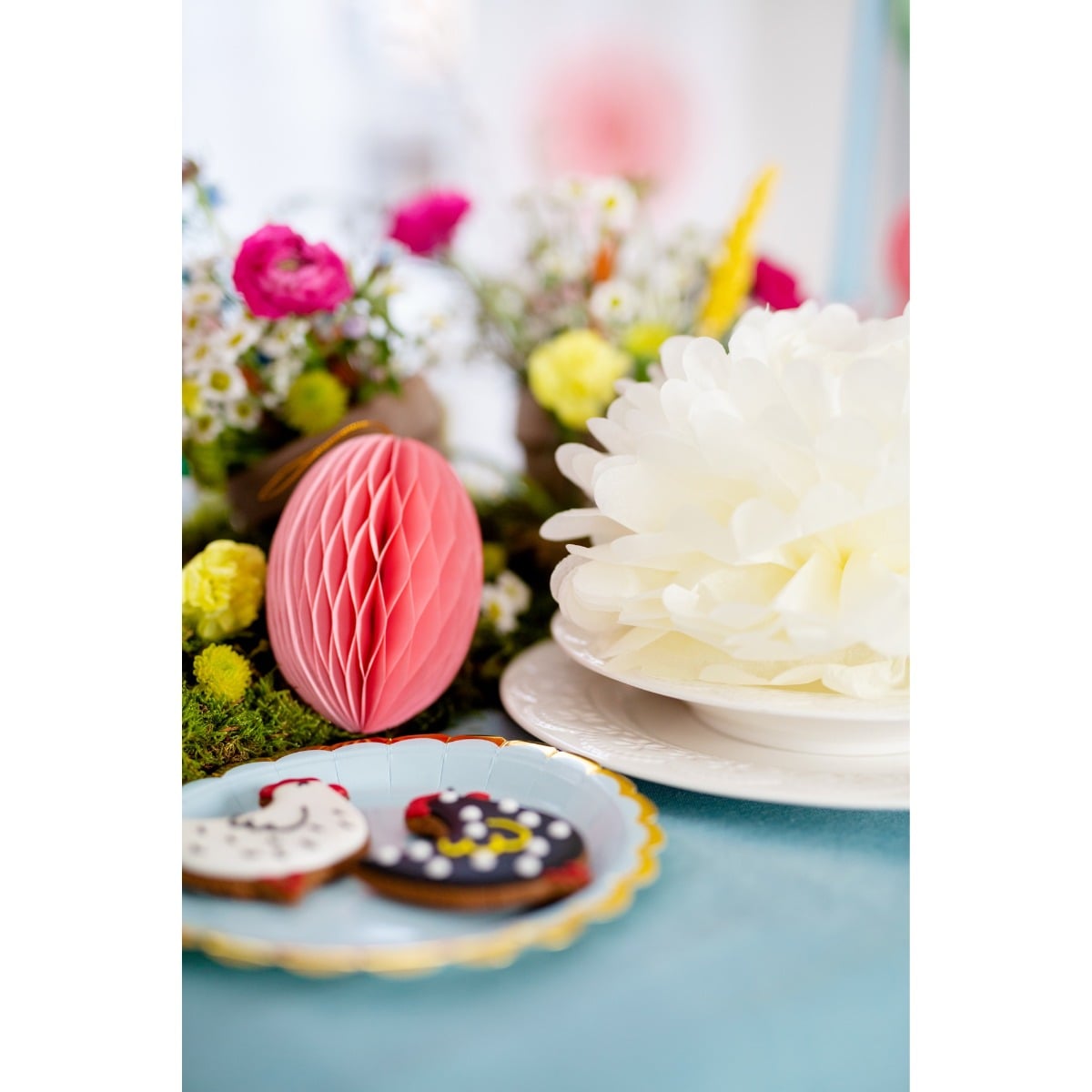 Décoration en papier Oeuf rose