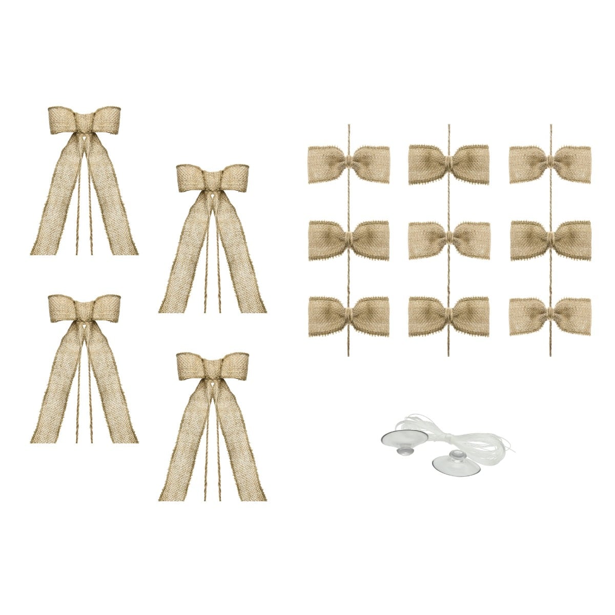 Kit déco voiture - Noeud en Jute