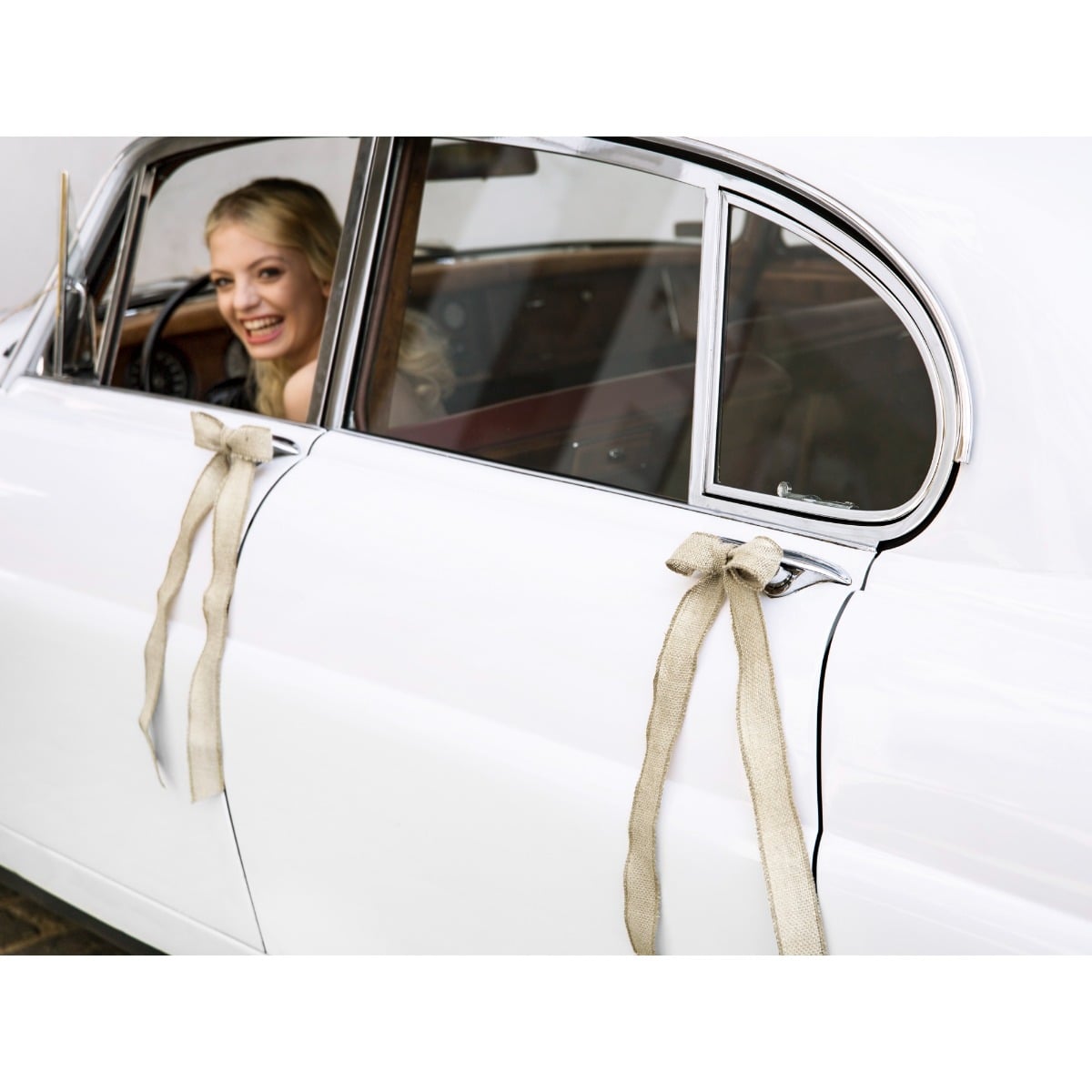 Kit déco voiture - Noeud en Jute