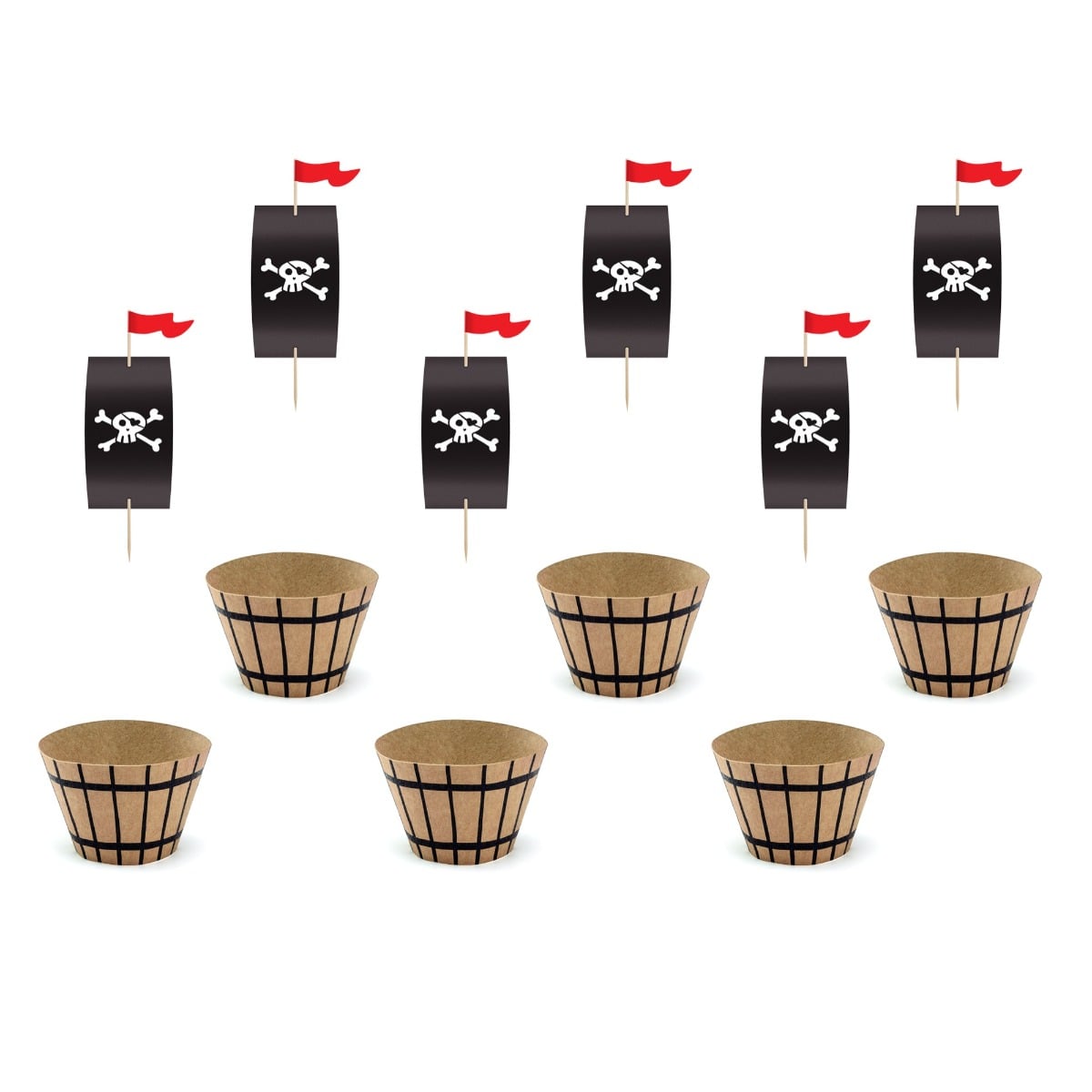 Caissettes à cupcakes - Pirates (6pcs)