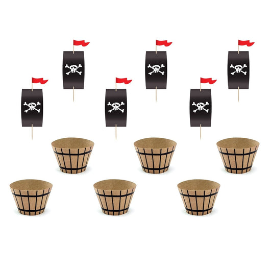 Caissettes à cupcakes - Pirates (6pcs)